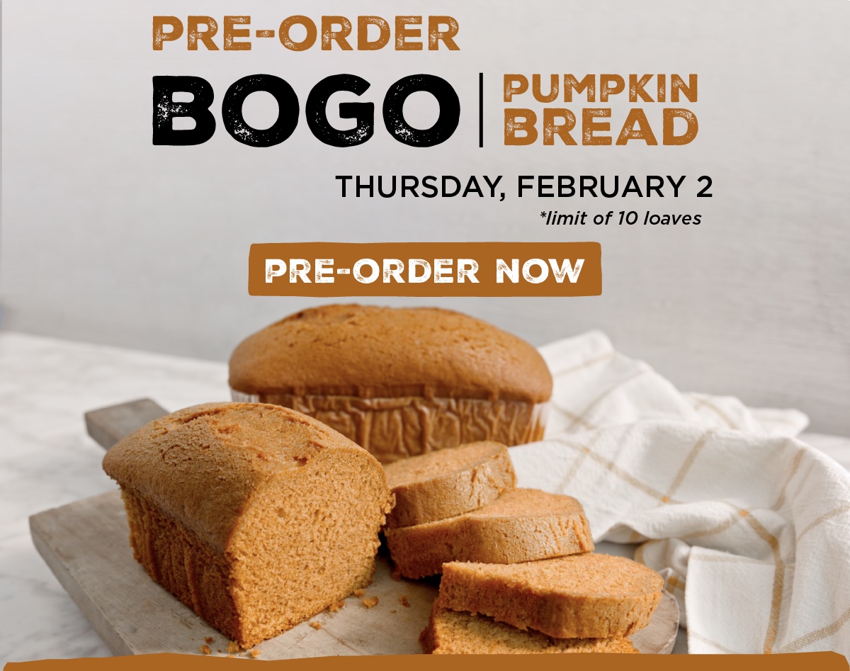BOGO Pumpkin Sweet Bread Kneaders Bakery & Cafe